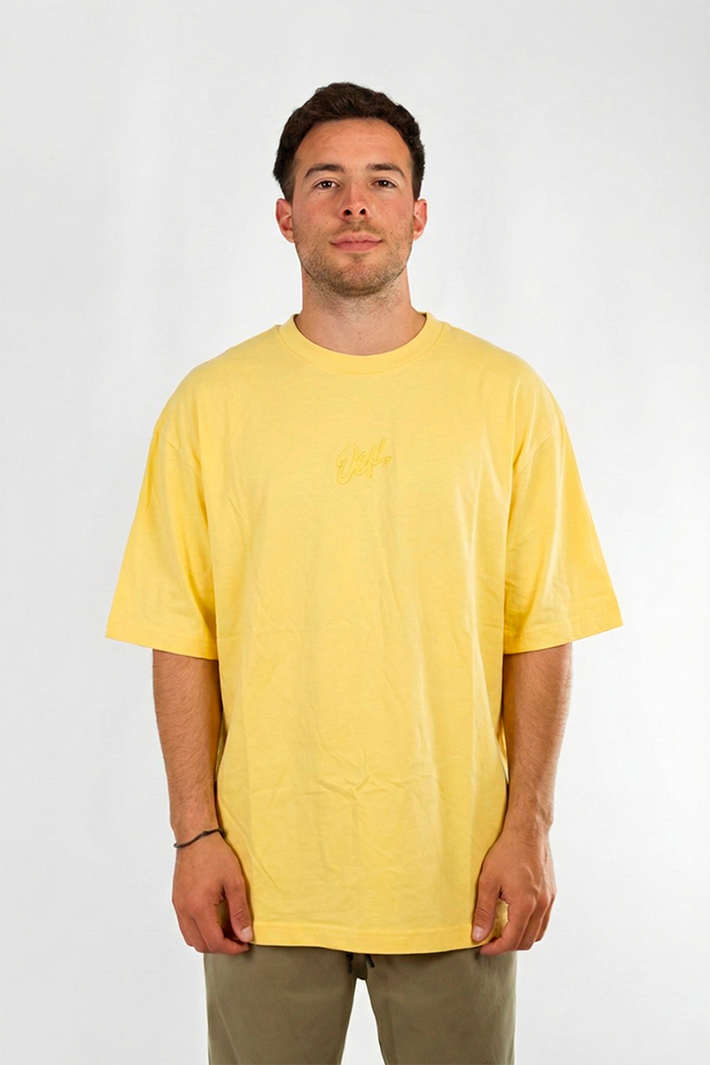 Remera Ocn Cracked Wash Amarillo