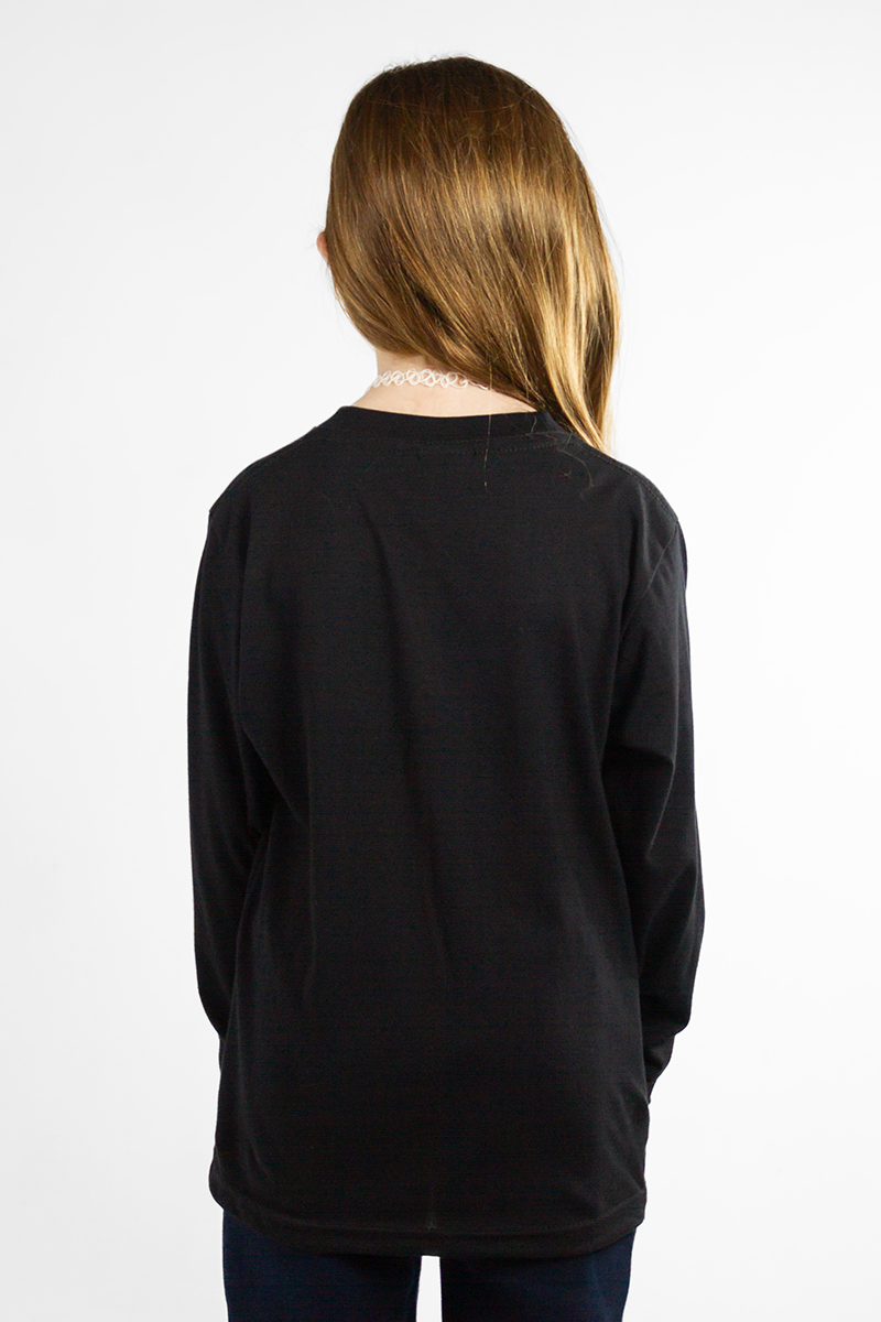 Remera Ocn Kids  Manga Larga Basic Long Relax Negro