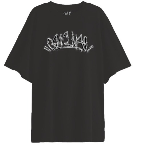 Remera Ocn Mujer Ice Print Negro 701T8