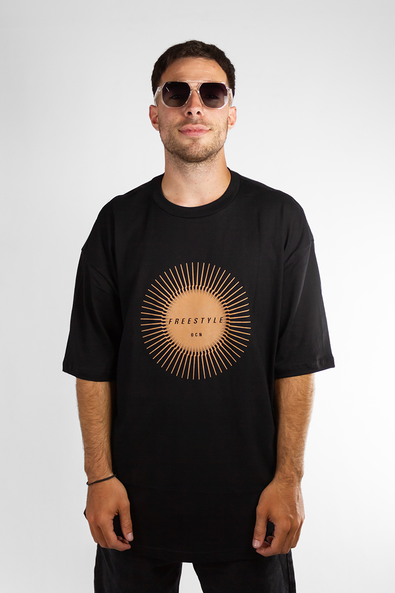 Remera Ocn hombre  Original  Oversize Negro  (I8)