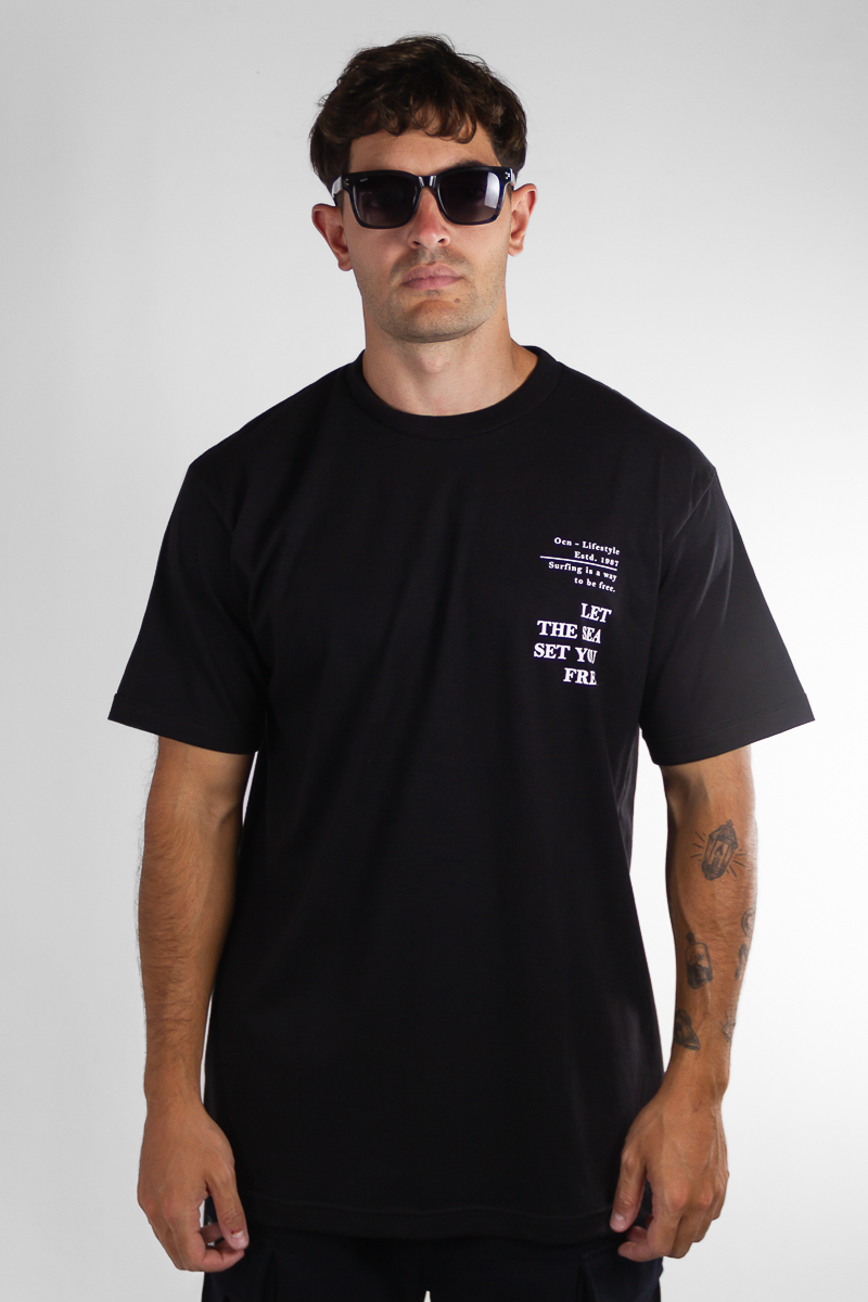 Remera Ocn Hombre Premium Negro N2