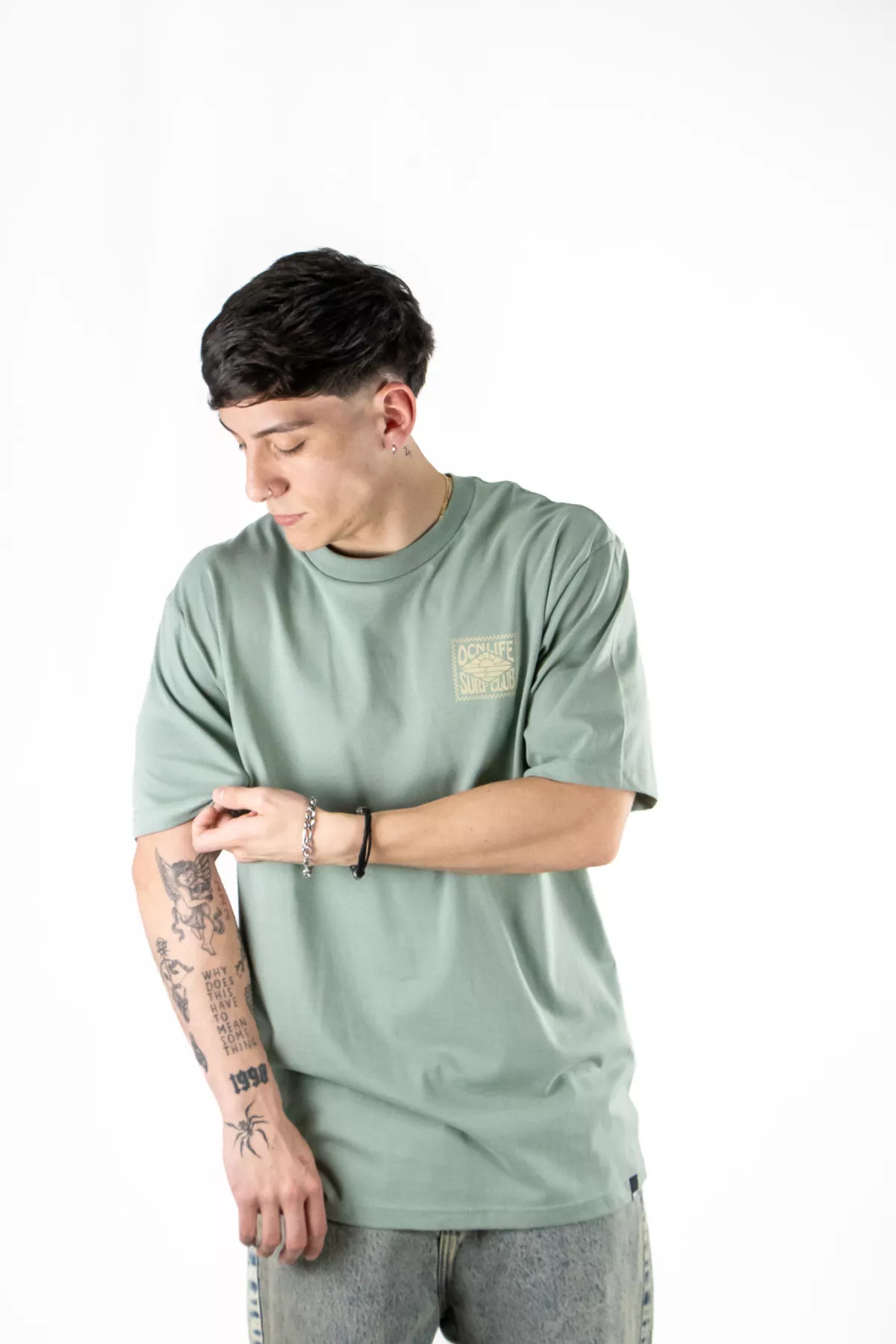 Remera Ocn Hombre Premium Esp Verde J6 Plus Size / Talle Especial 7G31C