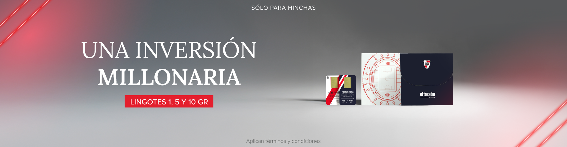 Lingotes de Oro 24 kilates - River Plate