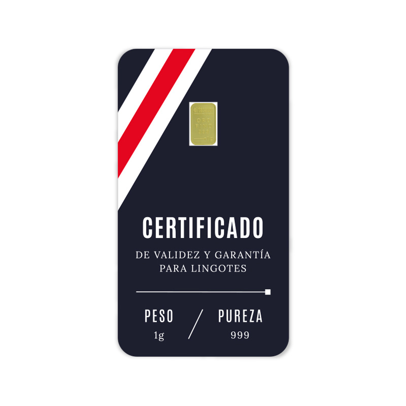 Lingote de oro 24k - 1g - "Labruna" - River Plate