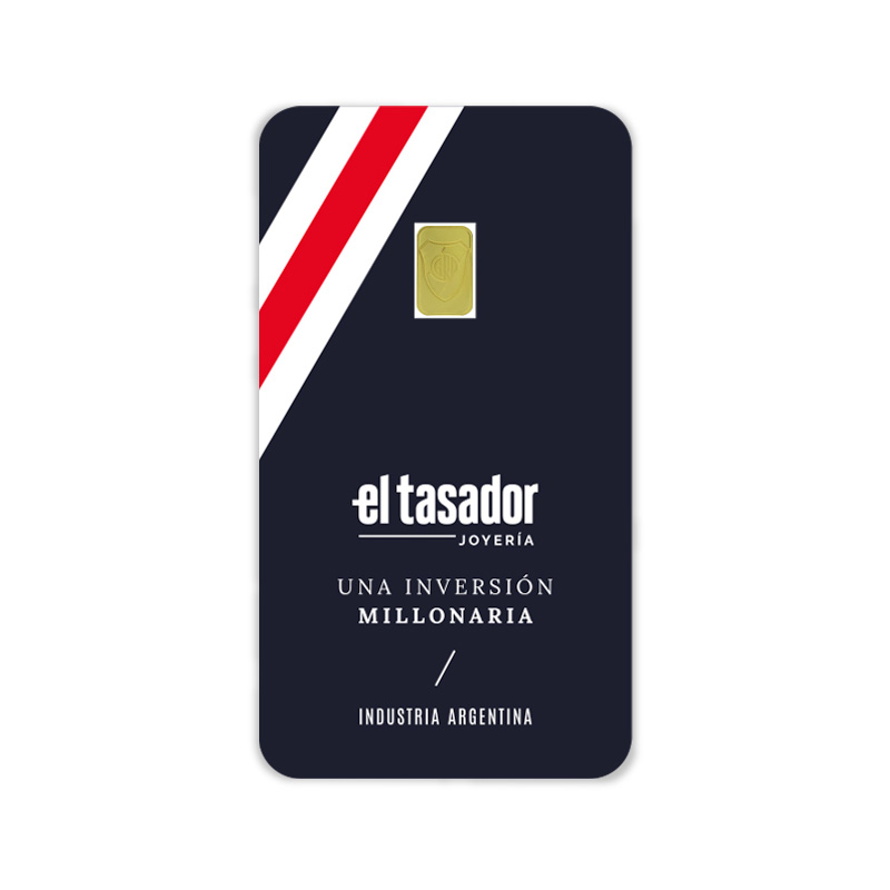 Lingote de oro 24k - 1g - "Labruna" - River Plate