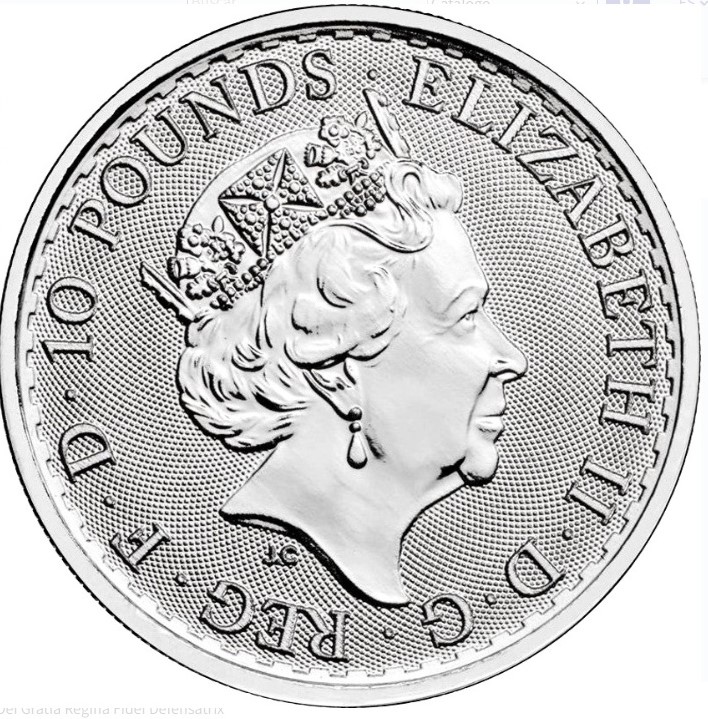 Moneda Platino 999.5 10 Pounds Britannia 3.1 gr