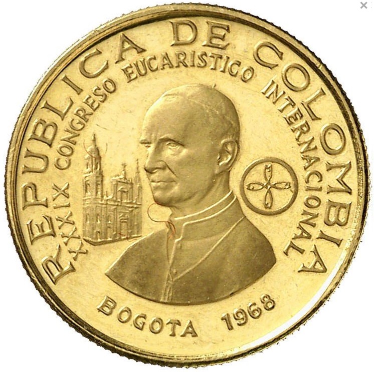 Moneda Oro 22 kts Congreso Eucarístico Internacional 4.3 g