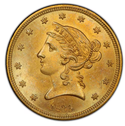 Moneda de Oro 22 Kts. American Eagle 5 Dollars "liberty Head" 8,3 G