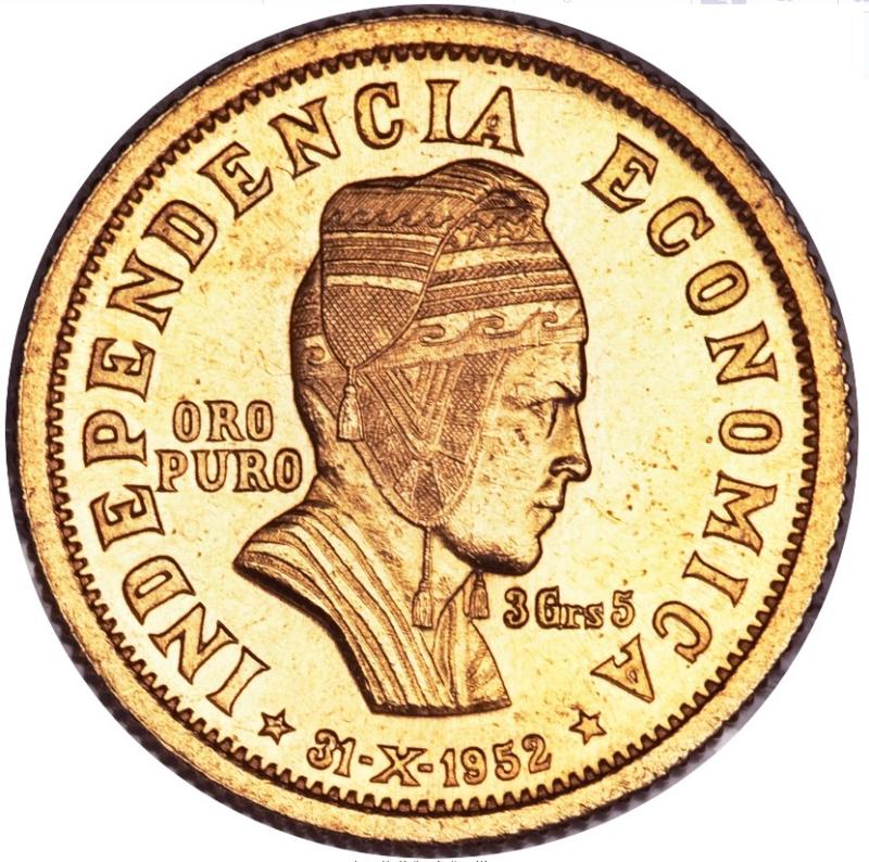 Moneda de Oro 24 Kts. Independencia Económica Bolivia 3.5gr