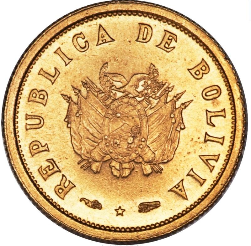 Moneda de Oro 24 Kts. Independencia Económica Bolivia 3.5gr