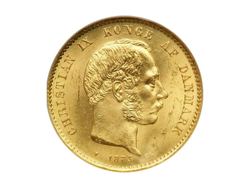 Moneda de oro 22 Kts. 20 Kroner Christian IX 8,9 g