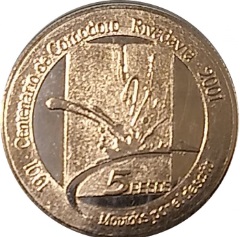 Moneda de Oro 22 Kts. Argentina 100 Aniversario - Ciudad de Comodoro Rivadavia 8g