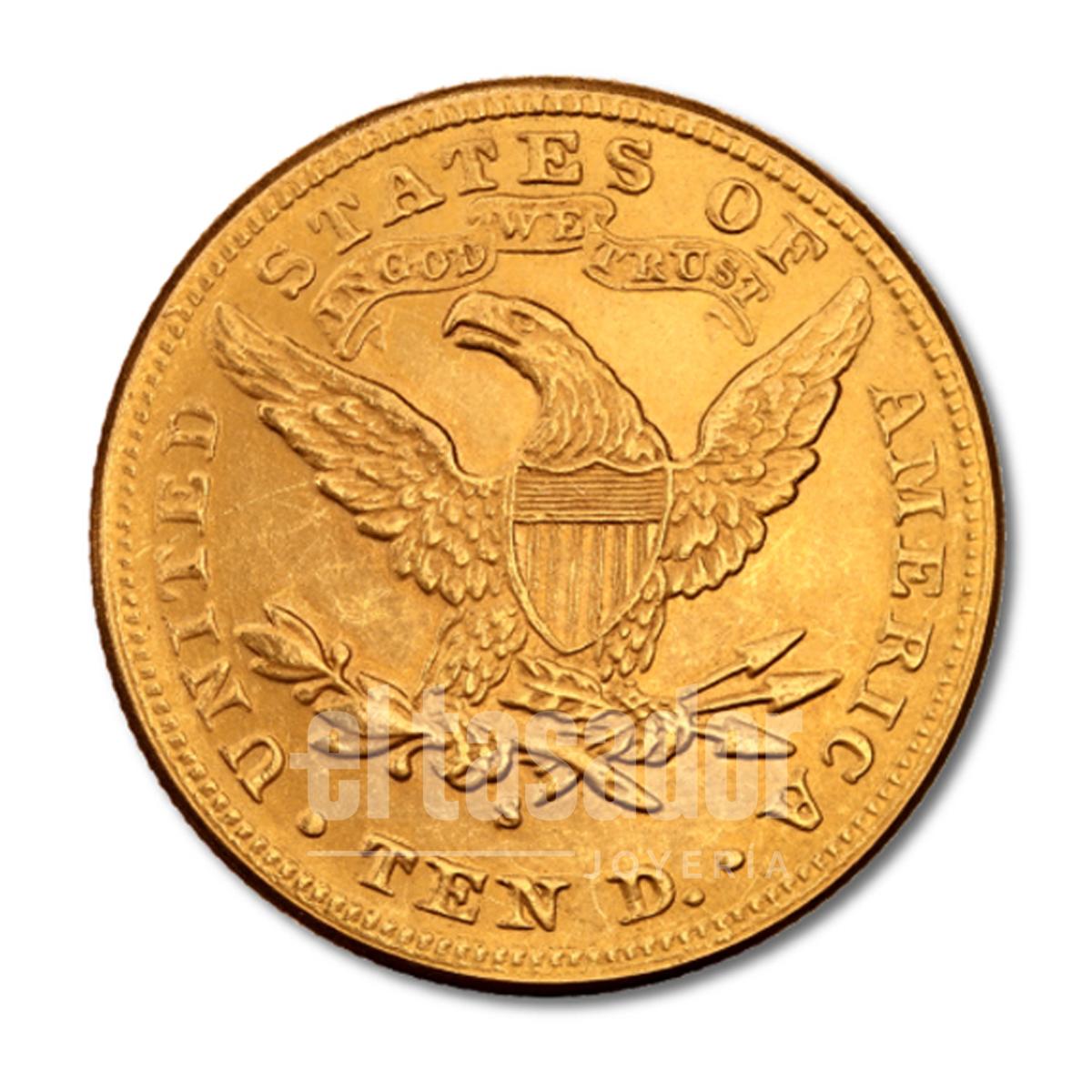 Moneda de Oro 22 Kts. American Eagle 10 Dollars "liberty Head" 16,7 G