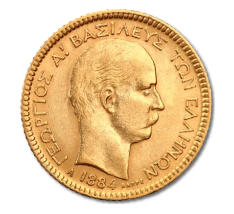 Moneda de Oro 22 Kts. 20 Dracmas Griegos 6.4gr