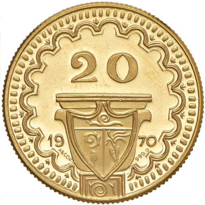 Moneda Oro 22 kts 20 Francos - Casinò di Campione d'Italia 6gr