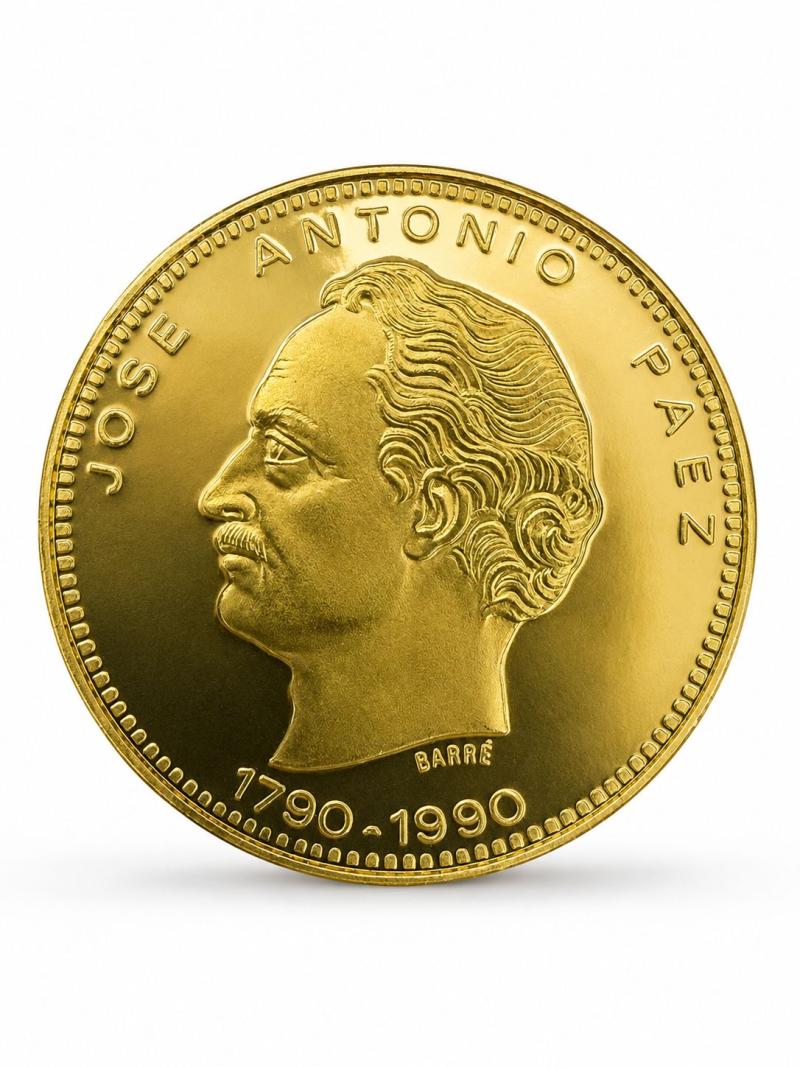 Moneda de Oro 22 Kts 5000 Bolívares José Antonio Páez 15.5 Gr