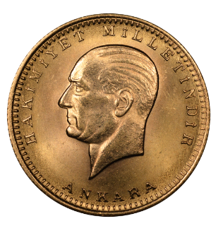 Moneda de Oro 22 Kts. 100 Kurus Turquía 7.2 gr
