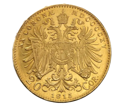 Moneda de Oro 22 kts. 20 Coronas Francisco Jose I Austria 6.7 gr