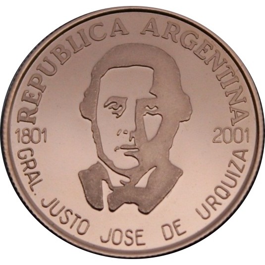 Moneda de Oro 22 Kts Justo José Urquiza 8 g