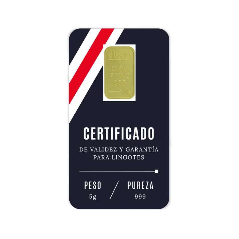Lingote de oro 24k - 5g - "Labruna" - River Plate