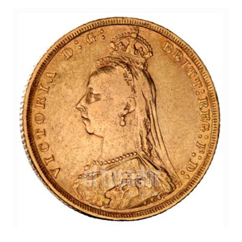 Moneda de Oro 22 Kts. Libra Esterlina Victoria Jubileo 8 g.