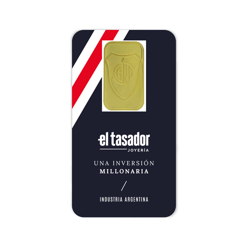 Lingote de oro 24k - 10g - "Labruna" - River Plate