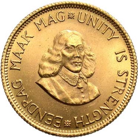 Moneda de Oro 22kts 2 Rand Sudafricana 8 gr