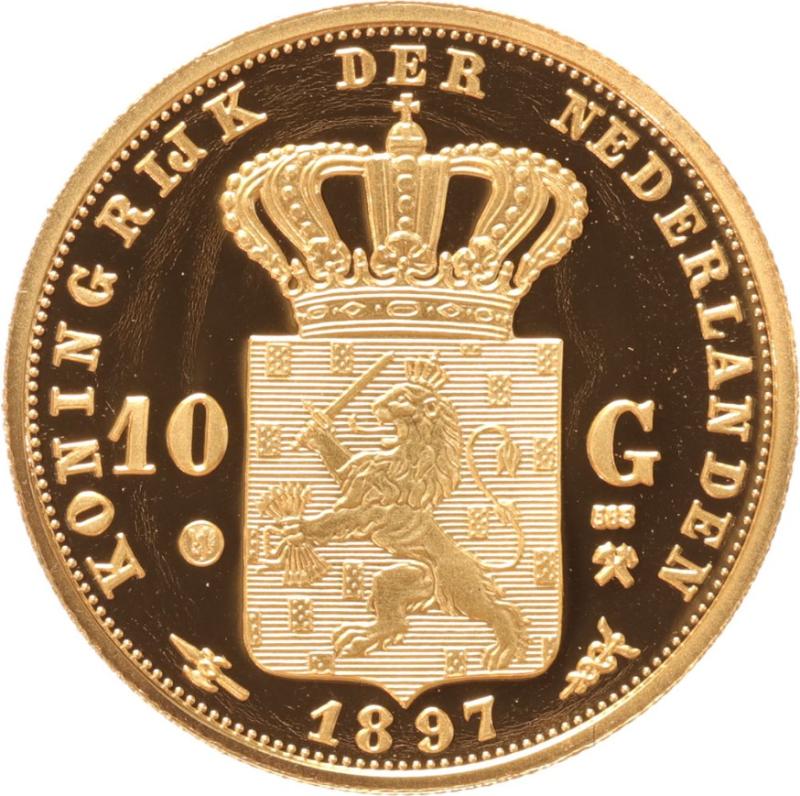 Moneda de Oro 22 Kts 10 Florines Holandeses 6,7 g