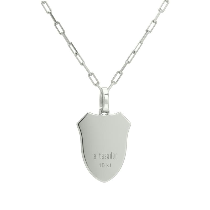 Conjunto Dije Escudo y Cadena Platino - River Plate