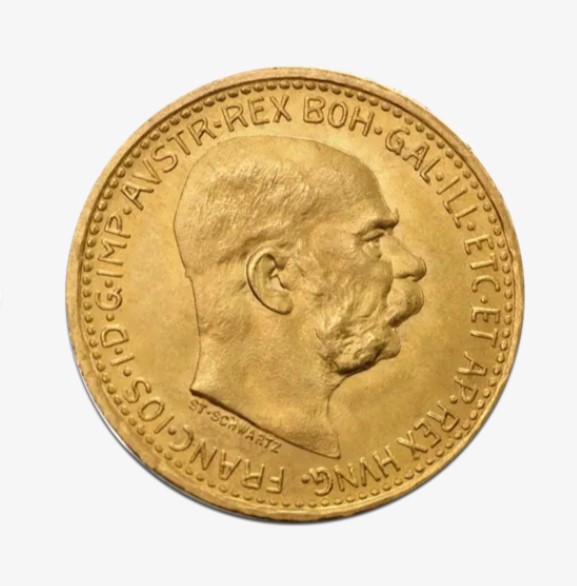 Moneda Oro 22 kts 10 Coronas Francisco José I Austria 3,4 g