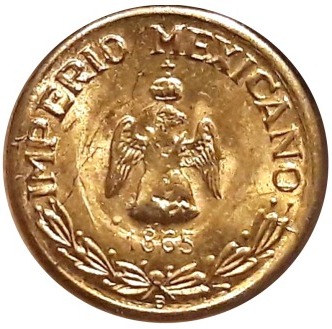 Moneda de Oro 22 Kts. Imperio Mexicano 0,5 gr