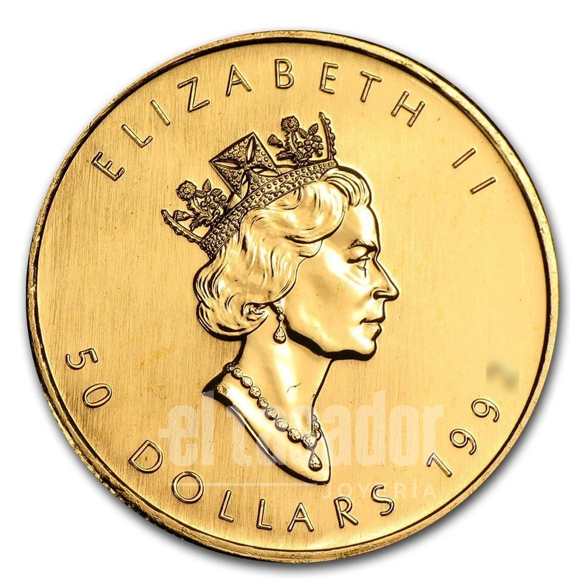 Moneda de oro 24 Kts. Maple leaf canadiense 1 oz