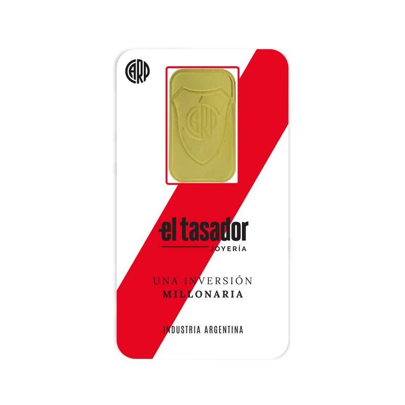 Lingote de oro 24k - 10g - "La Banda" - River Plate
