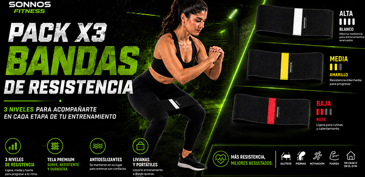Bandas circulares y minibands para entrenamiento funcional