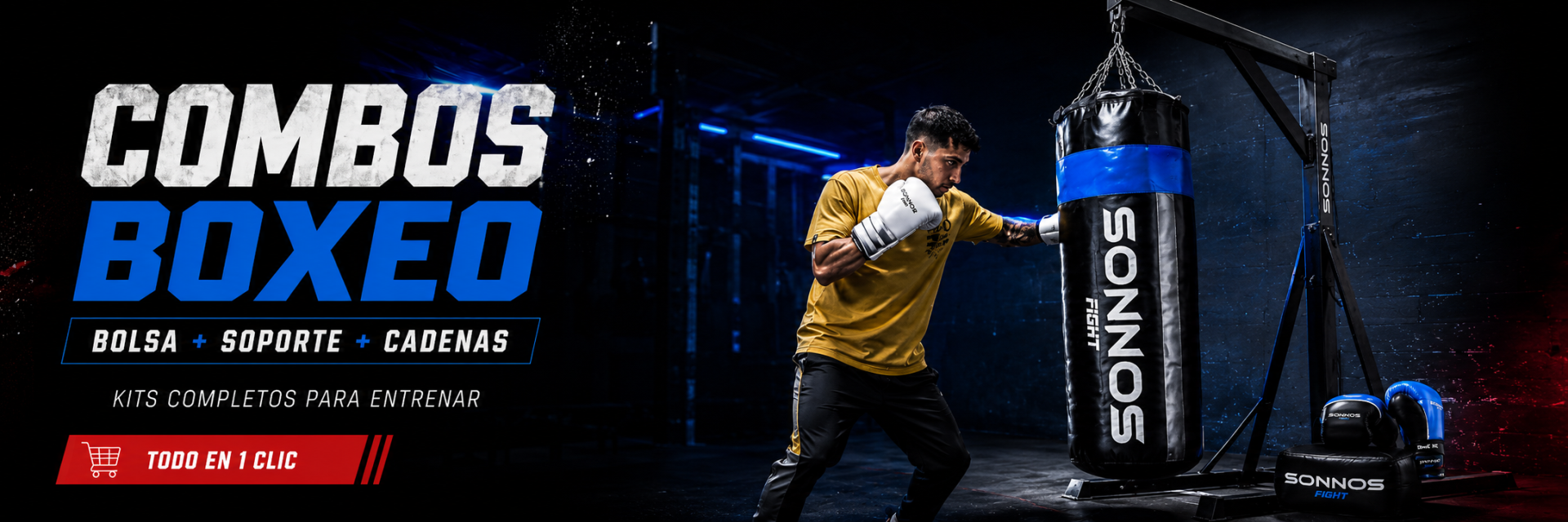 Combos Boxeo | Kits de Bolsa, Soporte y Cadena | Sonnos Deporte