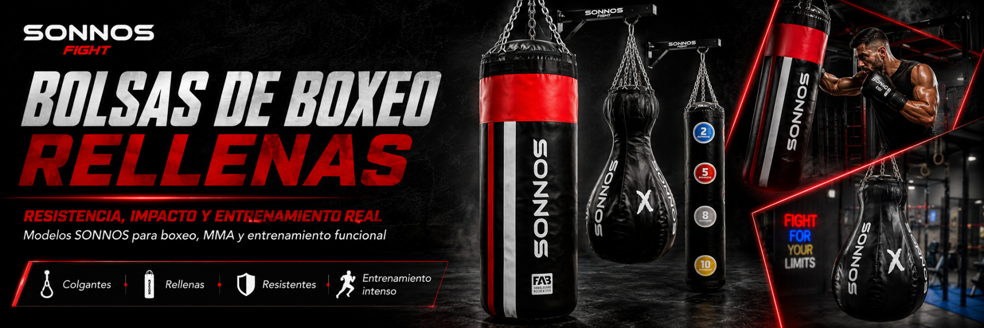 Bolsas de Boxeo Rellenas | Entrenamiento de Golpeo y Potencia
