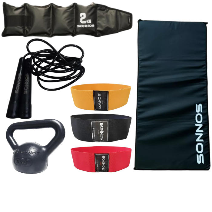 COLCHONETA densidad 25kg mas SOGA SKIPPING ROPE mas KIT BANDA CIRCULAR mas TOBILLERAS 2kg mas PESA RUSA 4kg