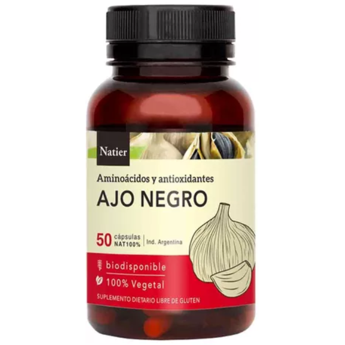 AJO NEGRO 50 CAPS NATIER aminoácidos y antioxidantes