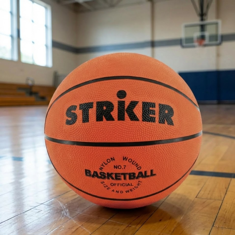 PELOTA BASQUET N°7 STRIKER CAUCHO naranja