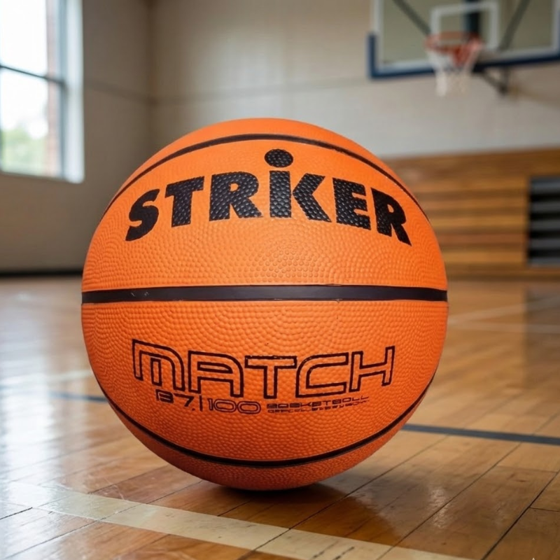 PELOTA BASQUET N°5 STRIKER CAUCHO naranja
