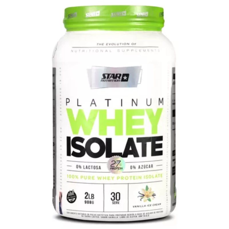 SUPLEMENTO NUTRICIONAL PROTEINA STAR NUTRITION PLATINUM ISOLATE x 2 lbs