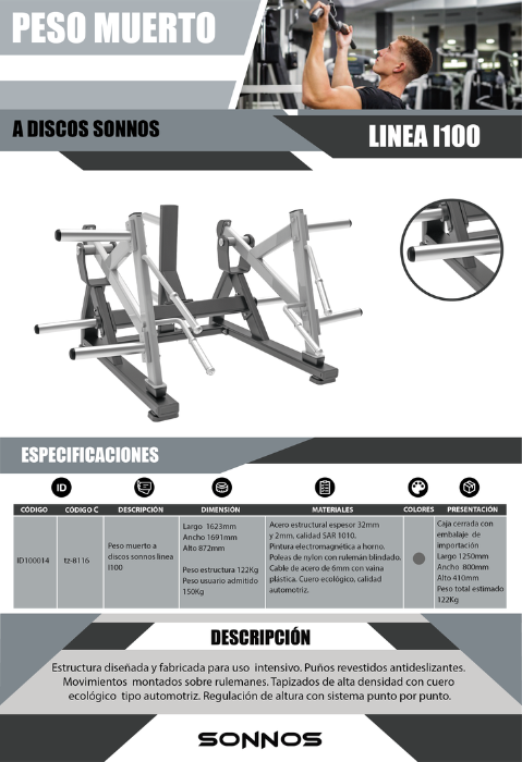 PESO MUERTO A DISCOS SONNOS LINEA I100