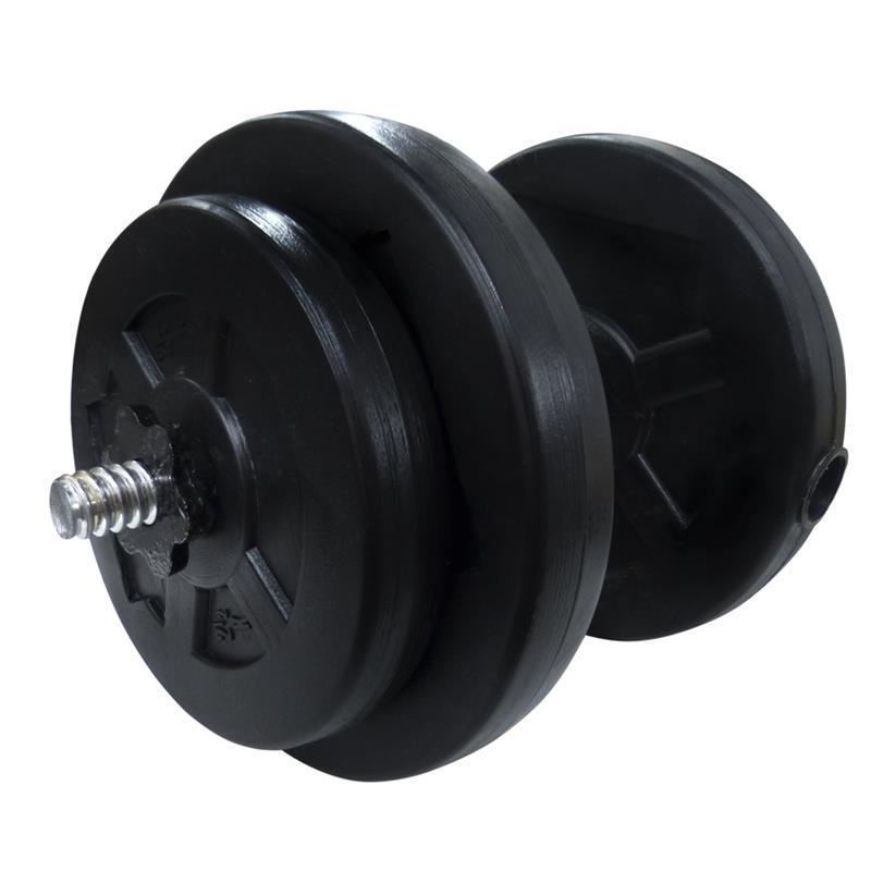 KIT 15kg DISCO PVC NEGRO MANCUERNA A ROSCA
