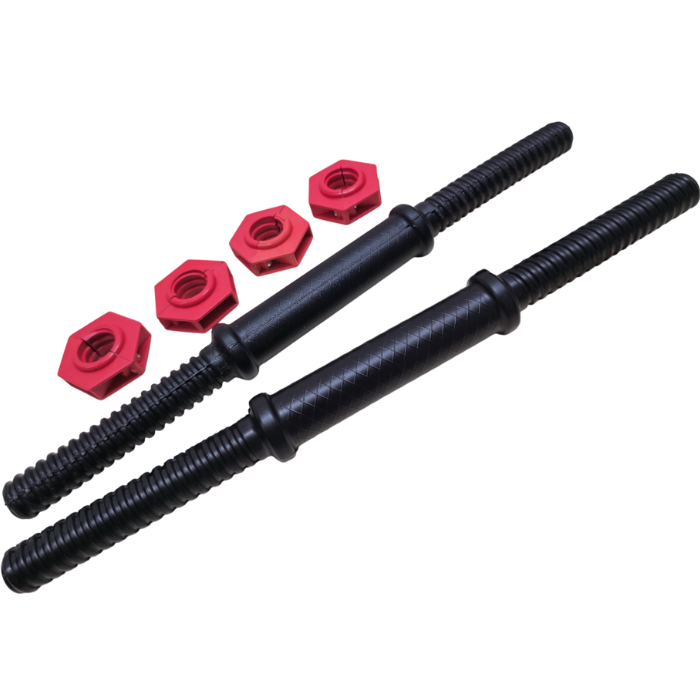 PAR DE MANCUERNAS PVC A ROSCA 40 CM CON TUERCAS