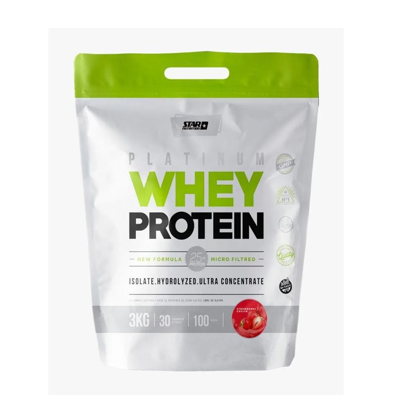 SUPLEMENTO NUTRICIONAL PROTEINAS STAR NUTRITION PLATINUM WHEY x 3kg