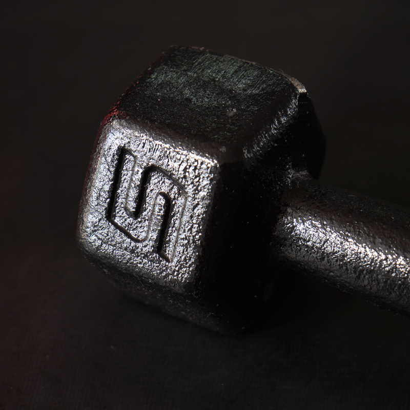 Mancuerna Fundición SONNOS 5kg Hexagonal Gris Martillada