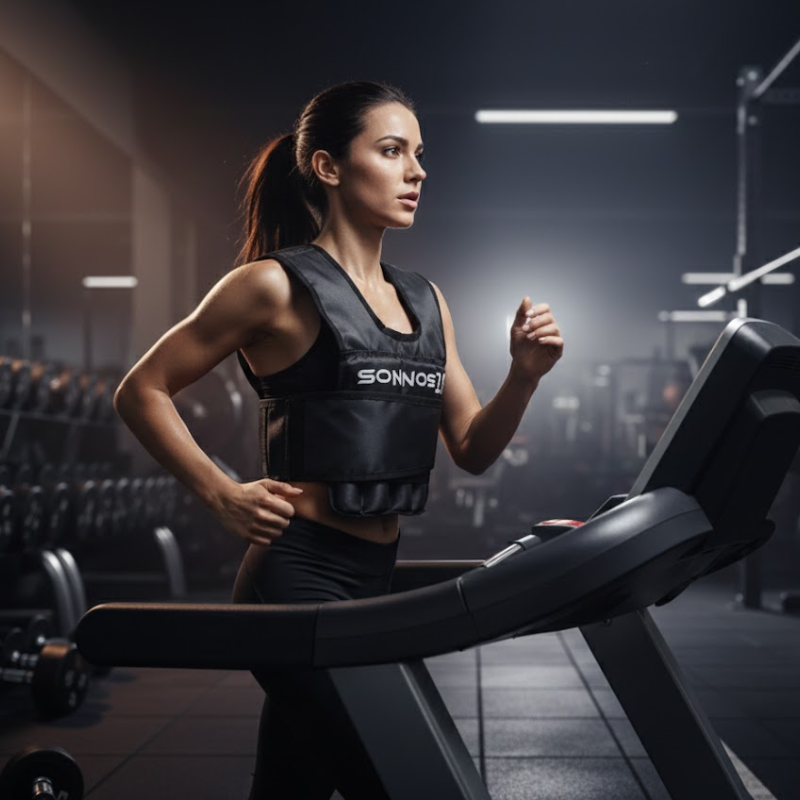 Chaleco de Sobrecarga Sonnos Regulable 10kg Entrenamiento Funcional