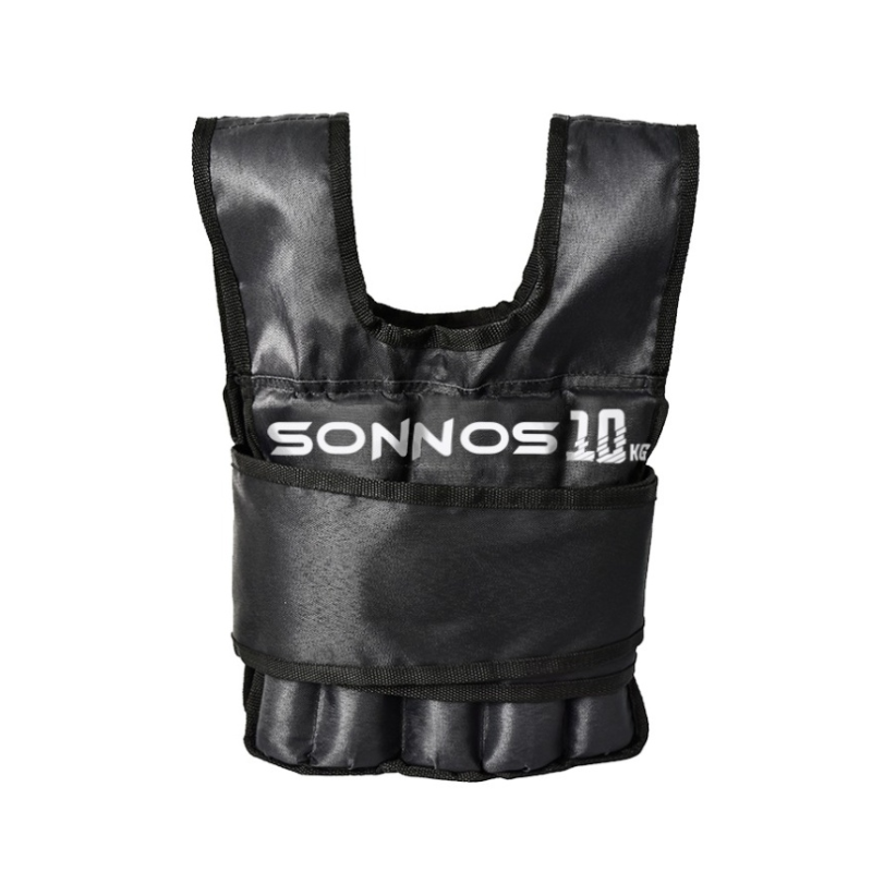 Chaleco de Sobrecarga Sonnos Regulable 10kg Entrenamiento Funcional
