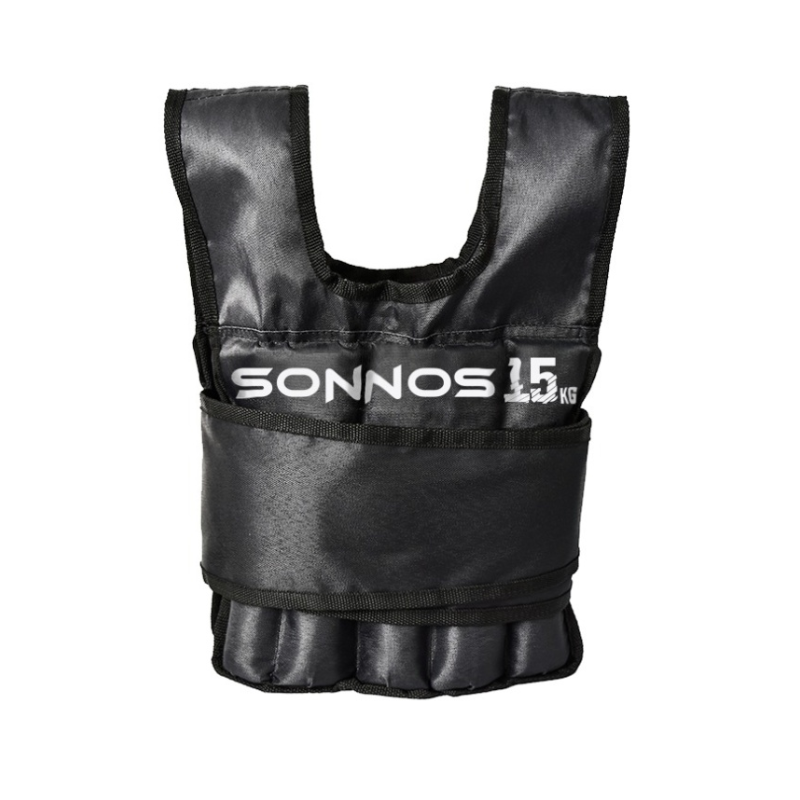 Chaleco de Sobrecarga Sonnos Regulable 15kg Entrenamiento