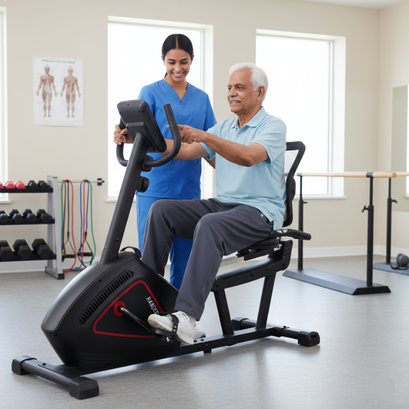 Bicicleta Fija Horizontal ARG-6392 8 Niveles con Monitor